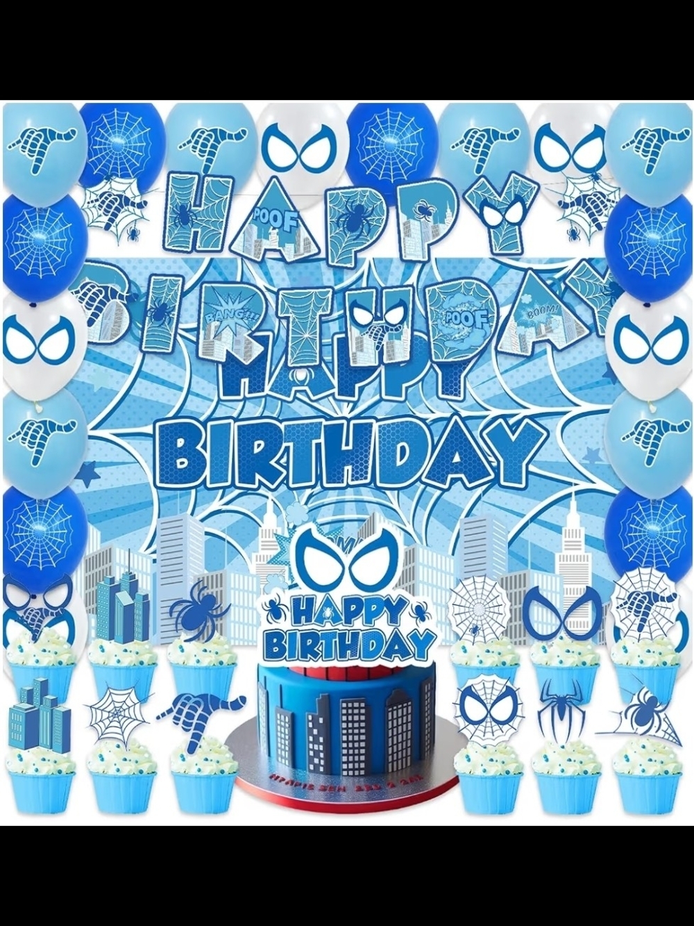 Spiderman Themed Birthday Party Decorations | 42Pcs | NEW WITH TAGS |